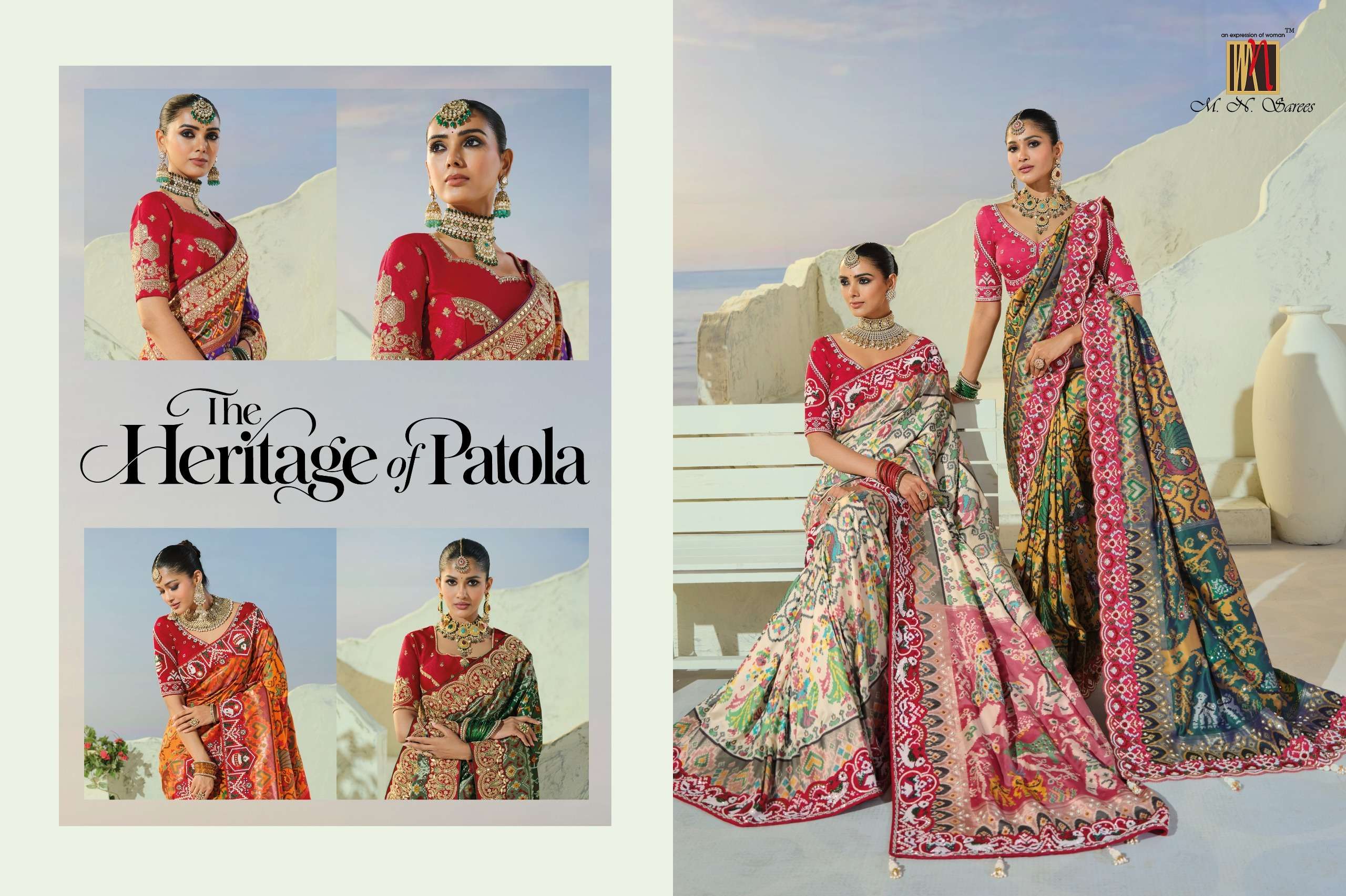 MN The Heritage Of Patola 8800 Series fancy fabric saree wholesale in surat